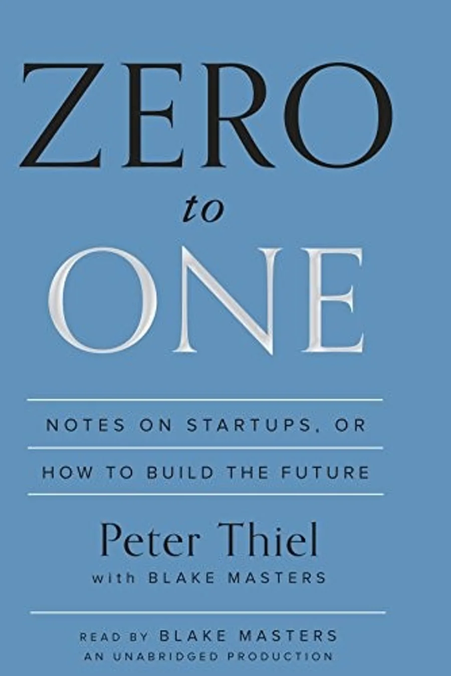Cover of Zero to One by Peter Thiel
