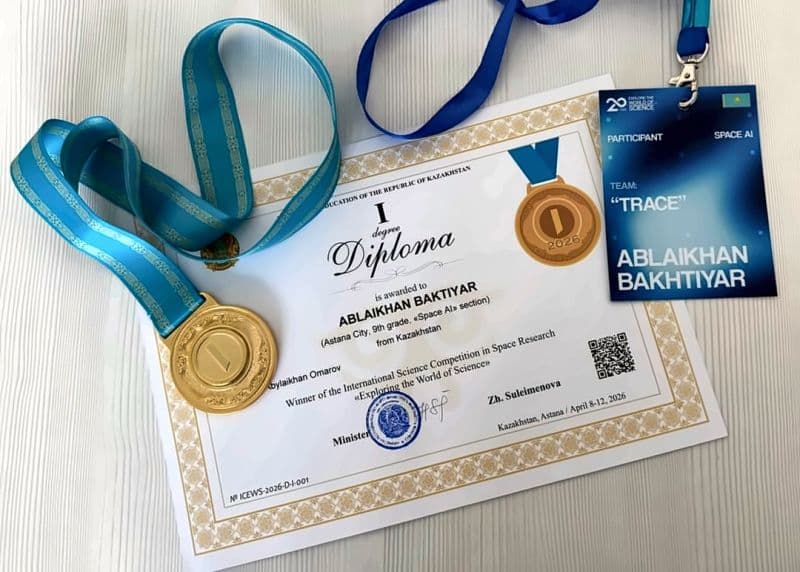Medal, diploma and participant badge, team TRACE