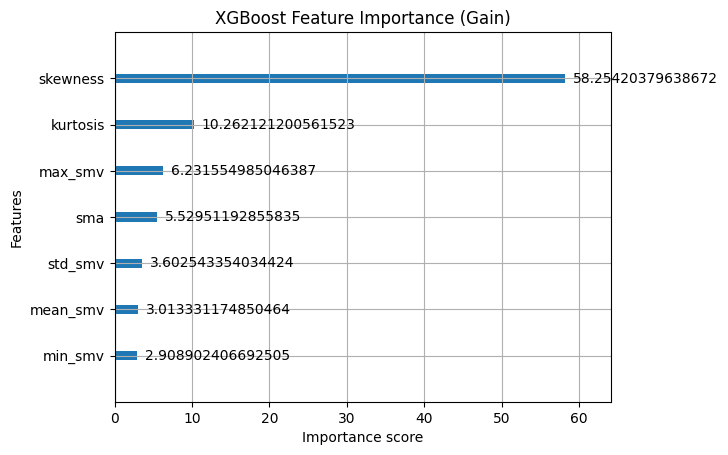 Which features the model leaned on — skewness first, then kurtosis